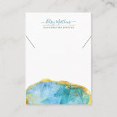 PixDezines H2 クォーツクリスタル アクアブルー ネックレス 名刺 (正面)