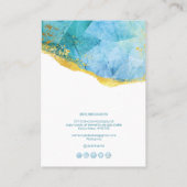 PixDezines H2 クォーツクリスタル アクアブルー ネックレス 名刺 (裏面)