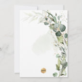 PixDezines H2 グリーン チャイルドバプテスマ 招待状 (裏面)