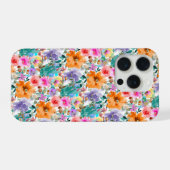 PixDezines H2 サマーフラワー ブライトハーユー iPhoneケース (裏面横)
