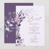 PixDezines H2 ダスティパープル ユーカリ 招待状 (正面/裏面)