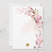 PixDezines H2 ダスティーブルーシュガーレッドフォリアージュ コミュニオン 招待状 (裏面)