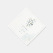 PixDezines H2 ダスティーブルー ユーカリ 洗礼 スタンダードカクテルナプキン (角)