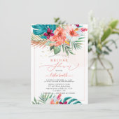 PixDezines H2 トロピカルパラダイス ブライダルシャワー 招待状 (スタンド正面)