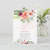 PixDezines H2 トロピカルパラダイス ブライダルシャワー 招待状 (スタンド正面)