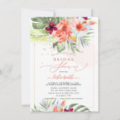 PixDezines H2 トロピカルパラダイス ブライダルシャワー 招待状 (正面)