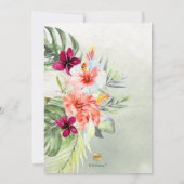 PixDezines H2 トロピカルパラダイス ブライダルランチョン 招待状 (裏面)