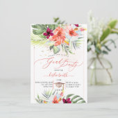 PixDezines H2 トロピカルパラダイス ルアウ 卒業パーティー 招待状 (スタンド正面)