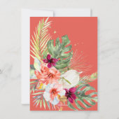 PixDezines H2 トロピカルパラダイス ルアウ 卒業パーティー 招待状 (裏面)