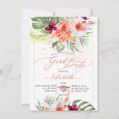 PixDezines H2 トロピカルパラダイス ルアウ 卒業パーティー 招待状 (正面)