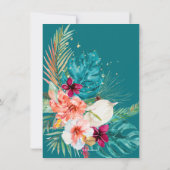 PixDezines H2 トロピカルパラダイス ルアウ 卒業パーティー 招待状 (裏面)