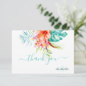 PixDezines H2 トロピカルフラワー＆フォリアージ サンキューカード (スタンド正面)
