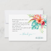 PixDezines H2 トロピカルフラワー＆フォリアージ サンキューカード (裏面)