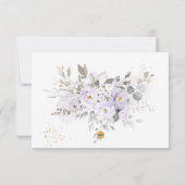 PixDezines H2 パープルのバラの聖体拝領感謝 招待状 (裏面)