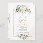 PixDezines H2 ブッシュローズの洗礼 招待状 (正面/裏面)