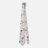 PixDezines H2 ブッシュ ネイビー+ダスティーブルー ローズ ネクタイ (正面)