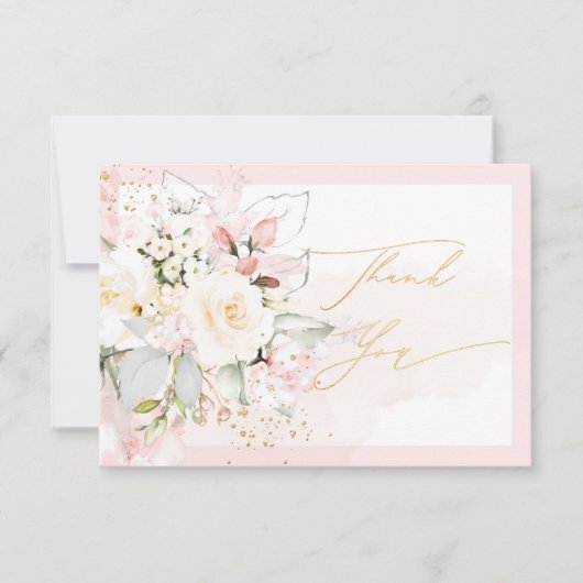 PixDezines H2 ブラッシュクリームローズ サンクス サンキューカード (正面)