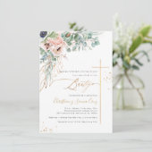 PixDezines H2 ブラッシュホワイト アネモネ 洗礼 招待状 (スタンド正面)