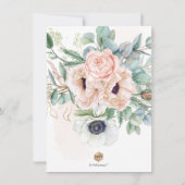 PixDezines H2 ブラッシュホワイト アネモネ 洗礼 招待状 (裏面)