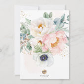 PixDezines H2 ブラッシュホワイト＋ブラッシュ ピオニー 洗礼 招待状 (裏面)