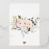 PixDezines H2 ブラッシュローズの初聖体拝領 箔招待状 (裏面)