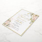 PixDezines H2 ブラッシュローズの初聖体拝領 箔招待状 (回転した状態)