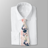 PixDezines H2 ブラッシュ ネイビー ローズ DIY 背景 ネクタイ (タイ)