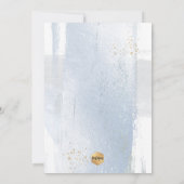 PixDezines H2 ブルー 誕生日のお祝い+2歳の誕生日招待状 招待状 (裏面)