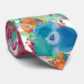 PixDezines H2 ボタニカル マジェンタ コーラル オレンジ ティール ネクタイ (ロール)