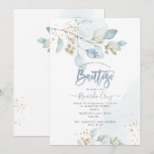 PixDezines H2 ユーカリ 洗礼 招待状 (正面/裏面)