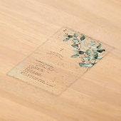 PixDezines H2 ラスティックガムユーカリプルーフ アクリル招待状 (レイダウン)