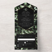 PixDezines H2 ラスティック ユーカリ / RSVP付き オールインワン招待状 (内側)