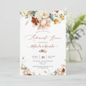 PixDezines H2 秋の庭の花 リハーサルディナー 招待状 (スタンド正面)