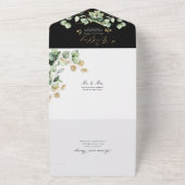 PixDezines H2 素朴 Gum EucalyptusとRSVP オールインワン招待状 (外側)