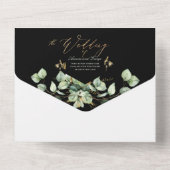 PixDezines H2 素朴 Gum EucalyptusとRSVP オールインワン招待状 (裏面)