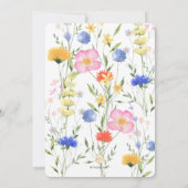 PixDezines H2 繊細な野生の花 ブライダルシャワー 招待状 (裏面)