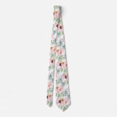 PixDezines H2 Blush Peonies Anemonies Eucalyptus ネクタイ (裏面)