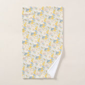 PixDezines H2 Dusty Blue Roses バスタオルセット (ハンドタオル)