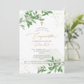PixDezines H2 Greenery白い花の確認 招待状 (スタンド正面)
