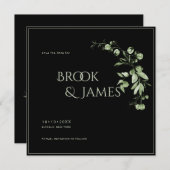 PixDezines H2 Greenery Eucalyptus日付を保存 セーブザデート (正面/裏面)