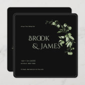 PixDezines H2 Greenery Eucalyptus日付を保存 セーブザデート (正面/裏面)