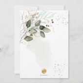 PixDezines H2 Gumユーカリプ素朴タス洗礼 招待状 (裏面)