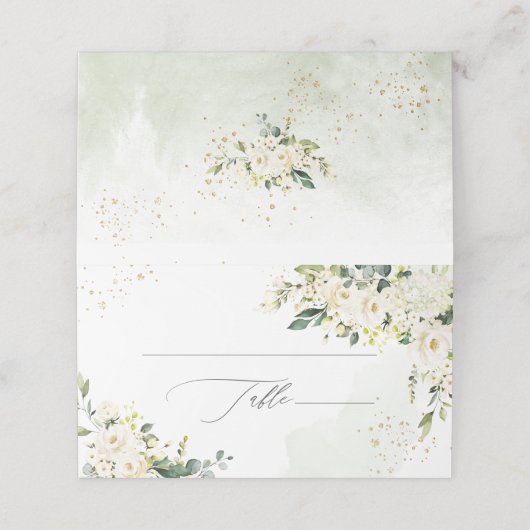 PixDezines H2 Hydrangeas Alabasterバラ プレイスカード (外部開封)