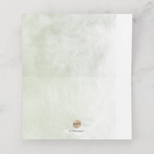 PixDezines H2 Hydrangeas Alabasterバラ プレイスカード (内部開封)