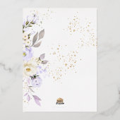 PixDezines H2 Hydrangeas Creamバラ洗礼箔 箔招待状 (裏面)