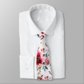 PixDezines H2 Mid Summer Flowers Burgundy Slate ネクタイ (タイ)