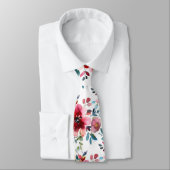 PixDezines H2 Mid Summer Flowers Burgundy Slate ネクタイ (タイ)