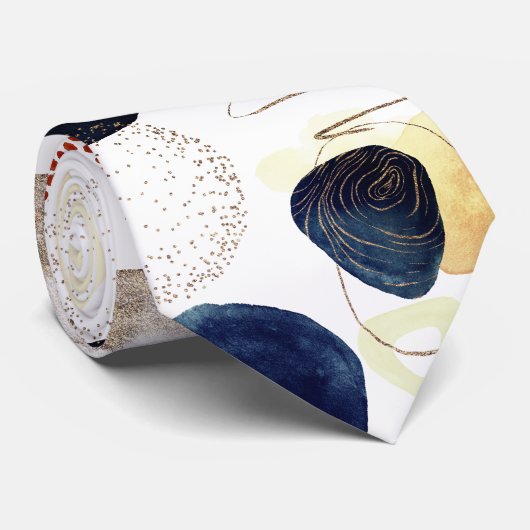 PIXDEZINES H2 MODERN ABSTRACT ORGANIC SHAPES ネクタイ (ロール)