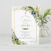 PixDezines H2 Oak n Berryバプティスマ招待状 招待状 (スタンド正面)