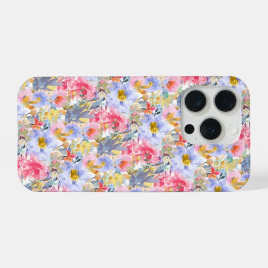 PixDezines H2 Summer Flowers Bright Hues iPhoneケース (裏面横)
